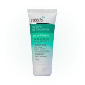 Frasco do Gel de Limpeza Facial Needs Controle de Oleosidade, indicado para peles mistas e oleosas, que ajuda a remover impurezas, controlar o brilho e deixar a pele com sensação de frescor e limpeza.
