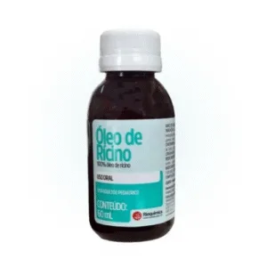 Frasco de Óleo de Rícino Rioquímica usado para nutrição capilar, fortalecimento dos fios e crescimento saudável do cabelo.