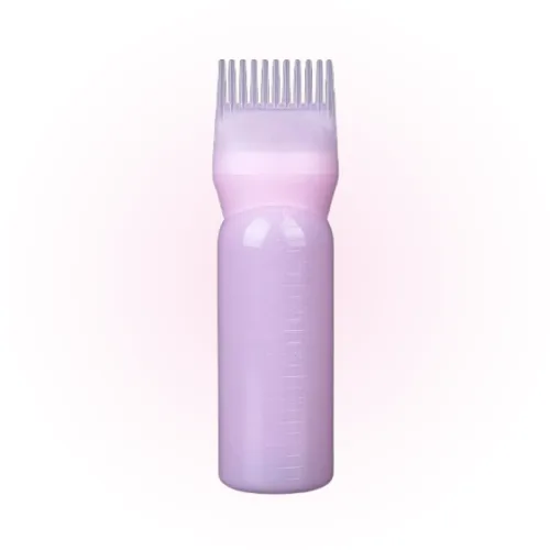 Frasco aplicador para cabelo — recipiente com bico dosador ideal para aplicar óleos, tônicos e misturinhas diretamente no couro cabeludo com precisão.